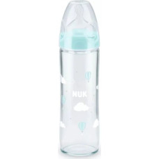 NUK 1342 GLASS BOTTLE 240ML CLASSIC 0-6 527884, 745080 BLUE