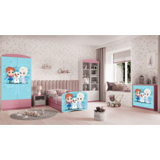 Kocot Kids babydreams pink frozen land gulta ar atvilktni un matraci 160/80