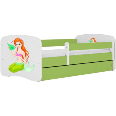 Kocot Kids Gulta babydreams green mermaid bez kastes ar matraci 160/80