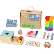 Tooky Toy Box Pudełko XXL Montessori Edukacyjne 6w1 Sensoryczne 7-8 Mies