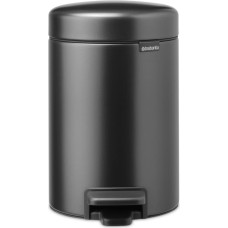 Brabantia atkritumu tvertne ar pedāli NewIcon, 3L, Confident Grey - 233449