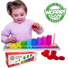 Woopie GREEN Układanka Nauka Liczenia i Kolorów Montessori 56 el.