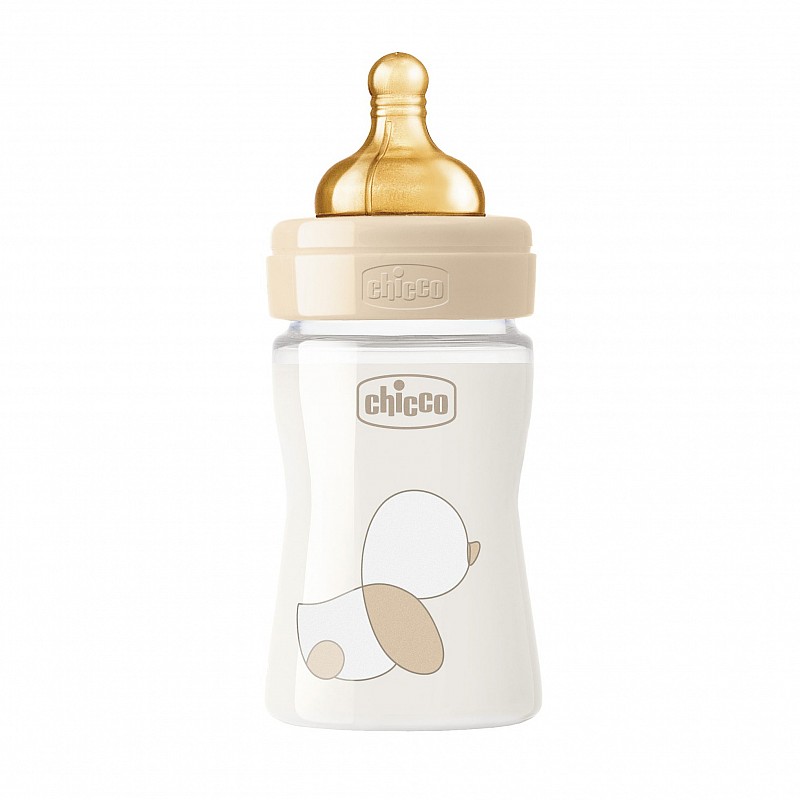 CHICCO Original Touch Pudele 150 ml, stikls, latekss, 27710.30 IZPĀRDOŠANA
