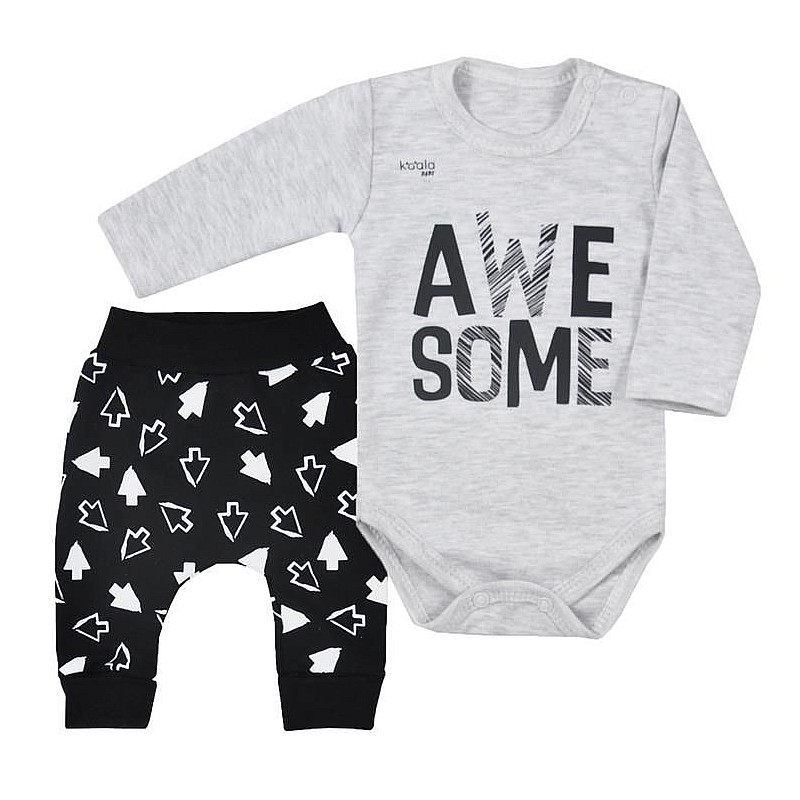 KOALA AWESOME bikses ar bodiju 68 izmērs 06-731 pelēka