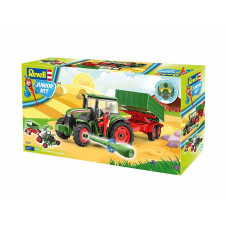 REVELL JUNIOR KIT konstruktors 67 detaļas Tractor with trailer E 00817