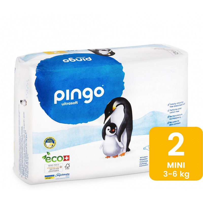 Pingo Mini Autiņbiksītes ar mitruma indikatoru 42gb. 3-6kg. 0024-03