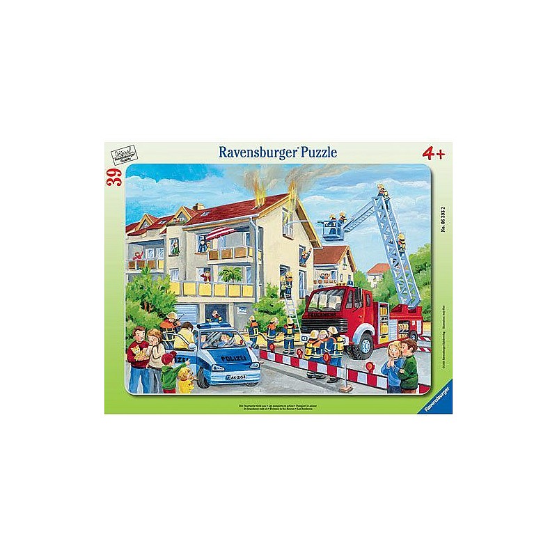 Ravensburger Plakanā puzle Ugunsdzēsēji 39gab., 06393