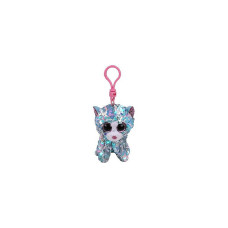 TY Flippables Mīkstā rotaļlieta - piekariņš WHIMSY SEQUIN BLUE CAT 8cm, TY35308