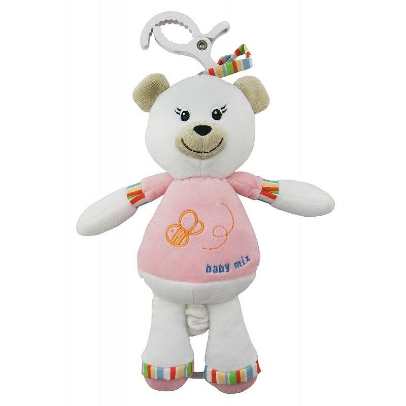 BABY MIX Piekaramā rotaļlieta PINK BEAR TE-8295L-25P-Y