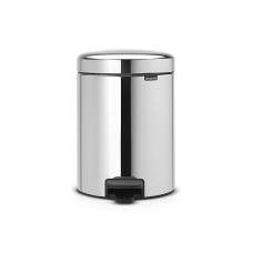 BRABANTIA atkritumu tvertne ar pedāli NewIcon, 5 l, Brilliant Steel