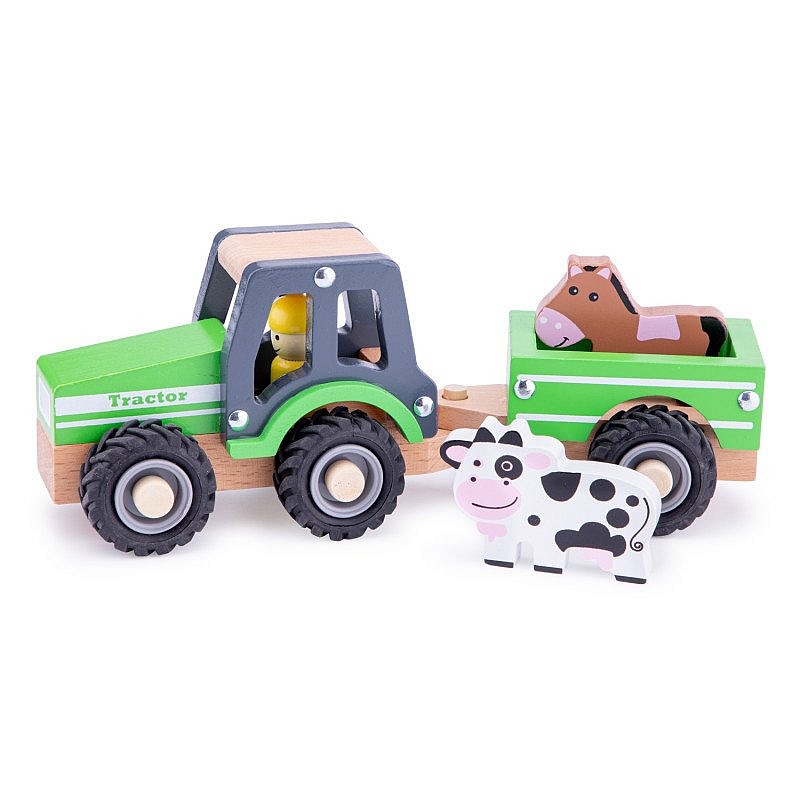 NEW CLASSIC TOYS Traktors ar piekabi - Dzīvnieki 11941