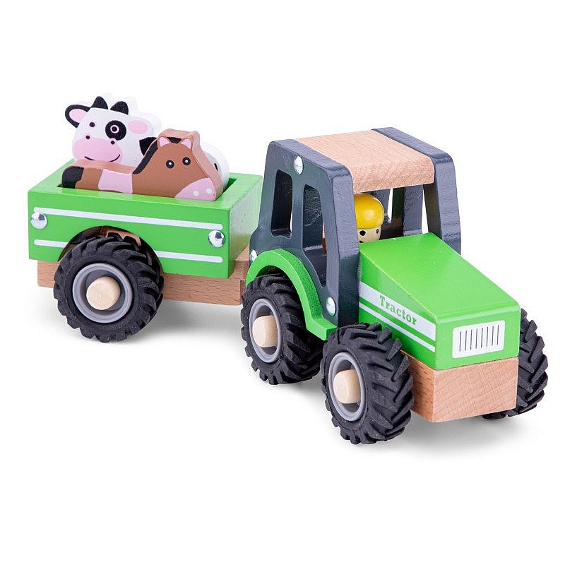NEW CLASSIC TOYS Traktors ar piekabi - Dzīvnieki 11941