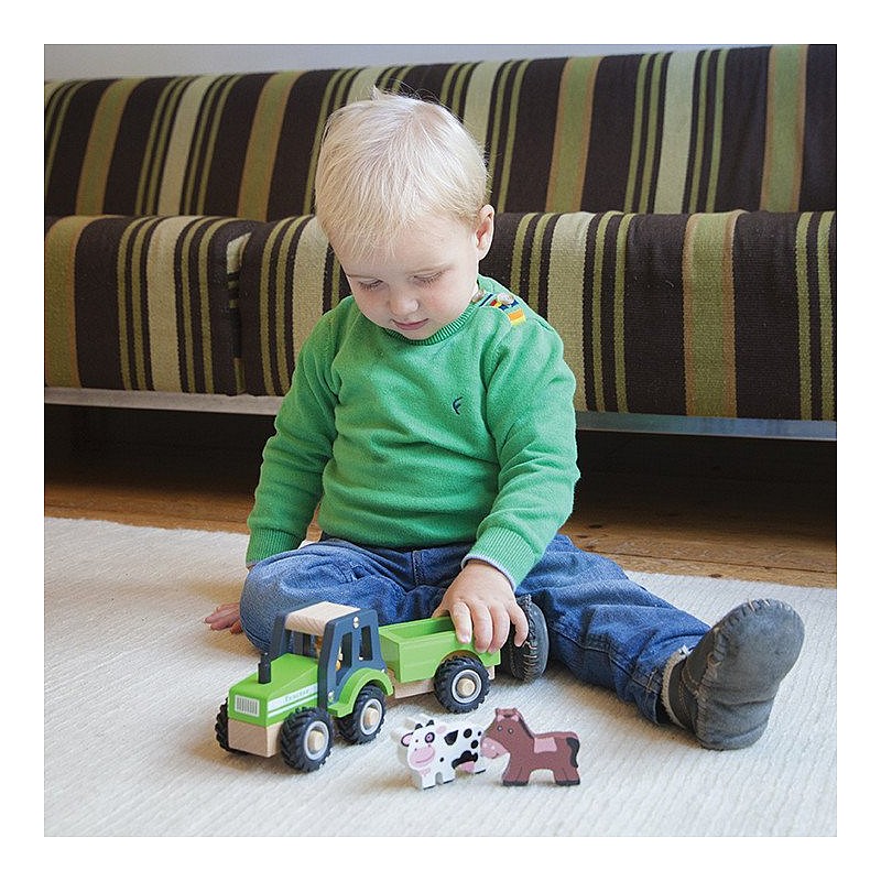 NEW CLASSIC TOYS Traktors ar piekabi - Dzīvnieki 11941