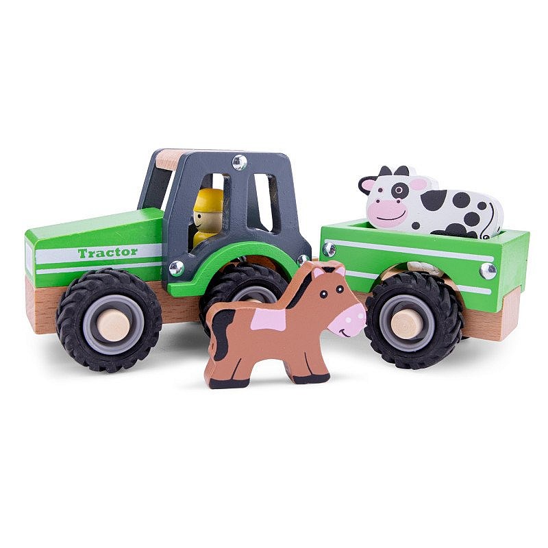 NEW CLASSIC TOYS Traktors ar piekabi - Dzīvnieki 11941