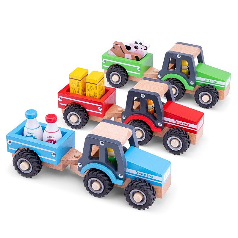 NEW CLASSIC TOYS Traktors ar piekabi - Dzīvnieki 11941