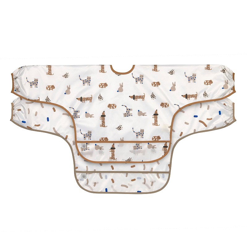 LASSIG  Lacīte ar piedurknēm "Dzīvnieciņi" (zils) ( 2gb.) , 1311021082