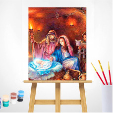 TSVETNOY Gleznošanas komplekts pēc numuriem 40x50cm The Birth of Jesus Christ, MG2156e