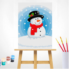 TSVETNOY Gleznošanas komplekts pēc numuriem 20x30cm Happy Snowman, MC1090e