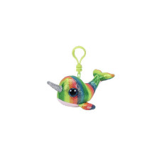 TY Beanie Boos Mīkstā rotaļlieta - piekariņš NORI - narwhal 10cm, TY36560 IZPĀRDOŠANA