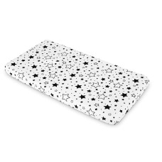 SENSILLO palags ar gumiju 120x60cm STARS BLACK 2210