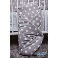 ANKRAS DOTS Konverts jaundzimušajiem ar kokosa ieliktni 80x80cm - GREY