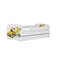 KOCOT KIDS gulta ar atvilktni un matraci BABYDREAMS white Digger 180x80cm