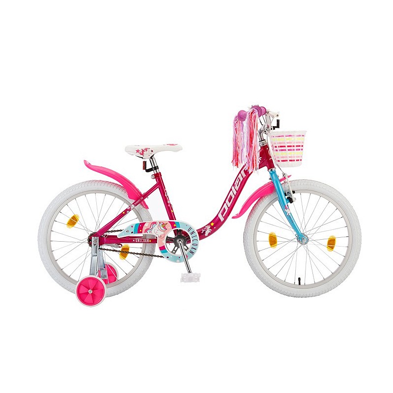 POLAR JUNIOR UNICORN Bērnu velosipēds 20", Pink (5-7g)