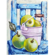 TSVETNOY Dimantu mozaīkas komplekts 40x50cm Still Life with Green Apples, LG128e