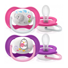 PHILIPS AVENT ULTRA AIR ANIMALS Simetriskas formas silikona māneklis 6-18M 2gab, SCF080/08