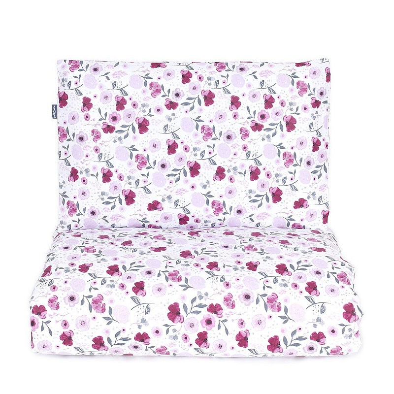 MamoTato gultas veļas komplekts 2D/ 135x100cm FLOWERS, pink 13731