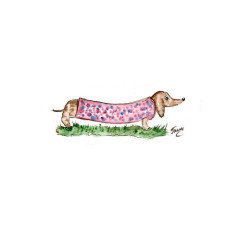 TSVETNOY Dimantu mozaīkas komplekts 17x22cm Dachshund Lulu, X002e