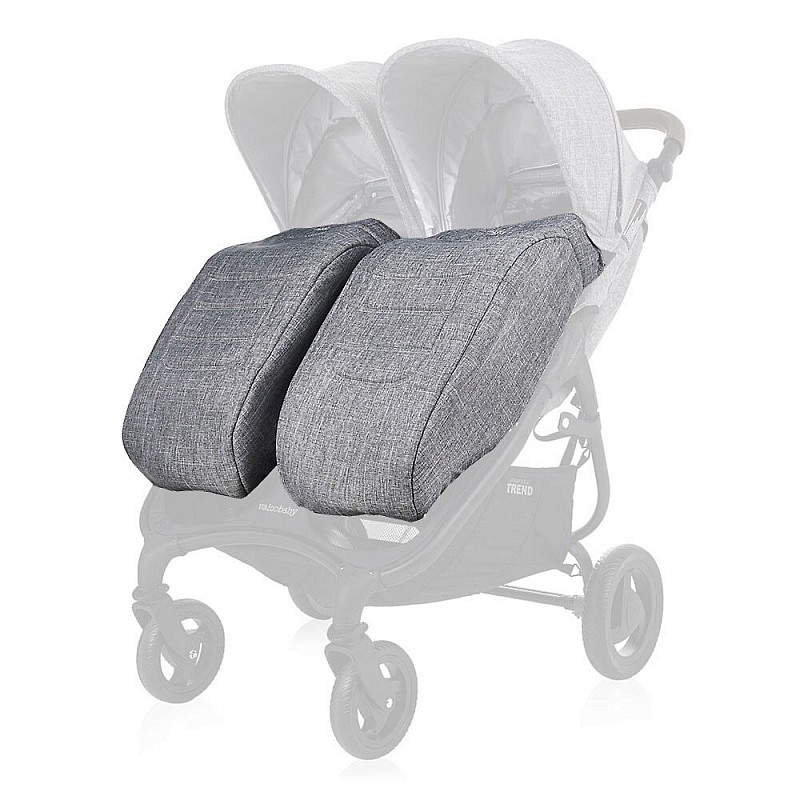 VALCO BABY Kāju pārsegs Snap Duo Trend ratiem Grey Marle 1gb 0045