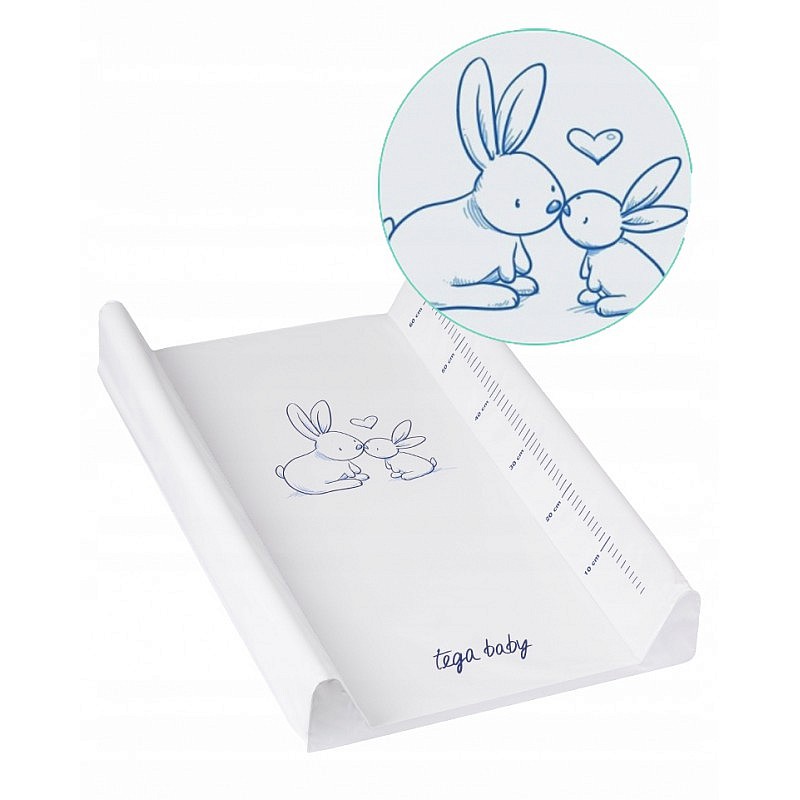 TEGA BABY pārtinamā virsma ar cietu pamatni Little Bunny 50x70, 0-12 mēneši, maks. 11kg, KR-009-103