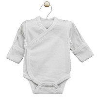 LORITA Bodijs ar garajām piedurknēm Art. 733 balts 62 izmērs