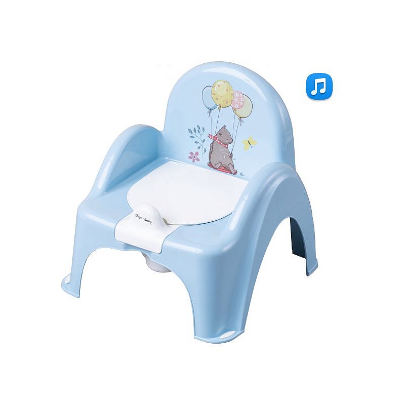 TEGA BABY FOREST FAIRYTALE Podiņš-krēsliņš ar vāku un mūziku, PO-073 light blue