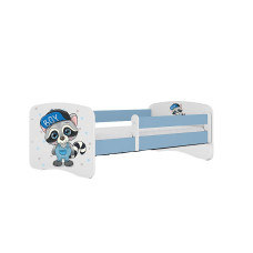 KOCOT KIDS gulta bez atvilktnes ar matraci BABYDREAMS blue Raccoon 140x70cm