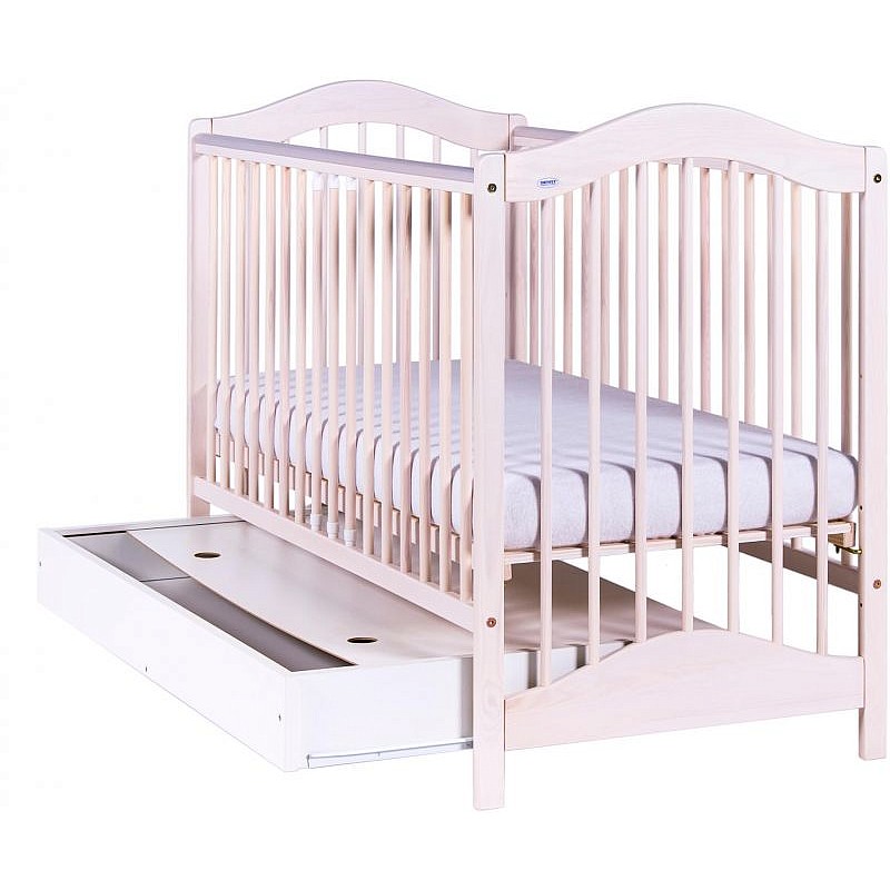 DREWEX JAGODA bērnu gulta ar atvilktni 120x60cm, transparent