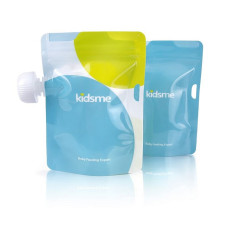 Kidsme Reusable Food Pouch - vairākkārt lietojamas stāvpakas biezenīšiem 4x180ml, 160492