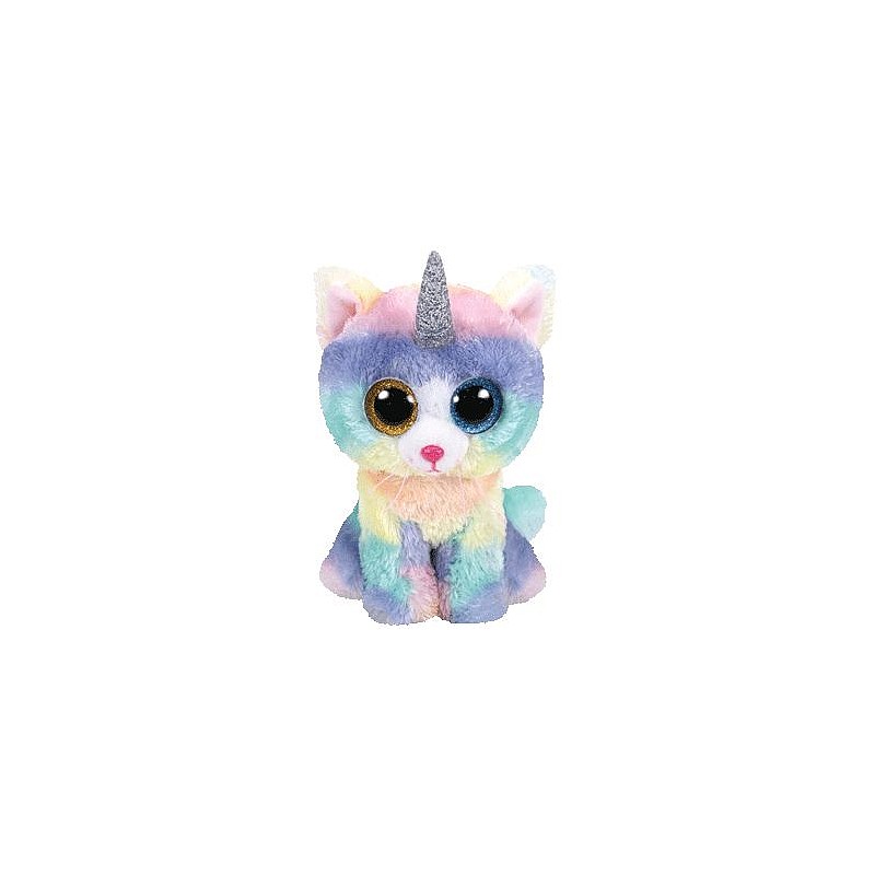 TY Beanie Boos Mīkstā rotaļlieta HEATHER - cat with horn reg 15cm, TY36250 IZPĀRDOŠANA