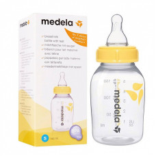 MEDELA Barošanas pudele ar lēnās plūsmas silikona knupi (S) 150ml, 200.2271