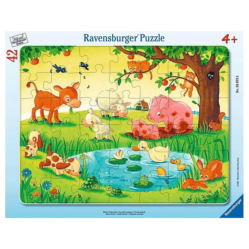 Ravensburger Plakanā puzle SMALL ANIMALS 42 gab., R05075