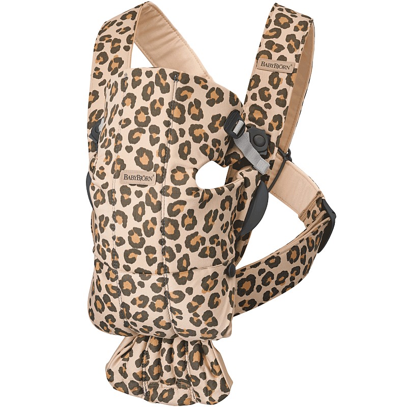 BABYBJORN MINI COTTON ķengursoma BEIGE LEOPARD, 021075