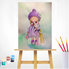 TSVETNOY Gleznošanas komplekts pēc numuriem 30x40cm Betty Doll, ME1104e