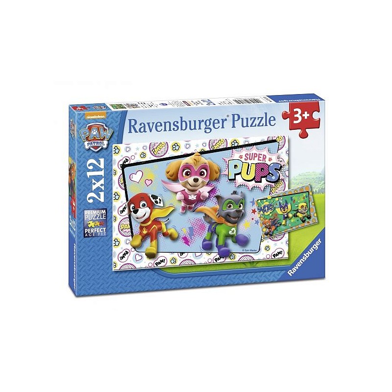 Ravensburger puzle paw Patrol 2x 12gb. R07613 IZPĀRDOŠANA