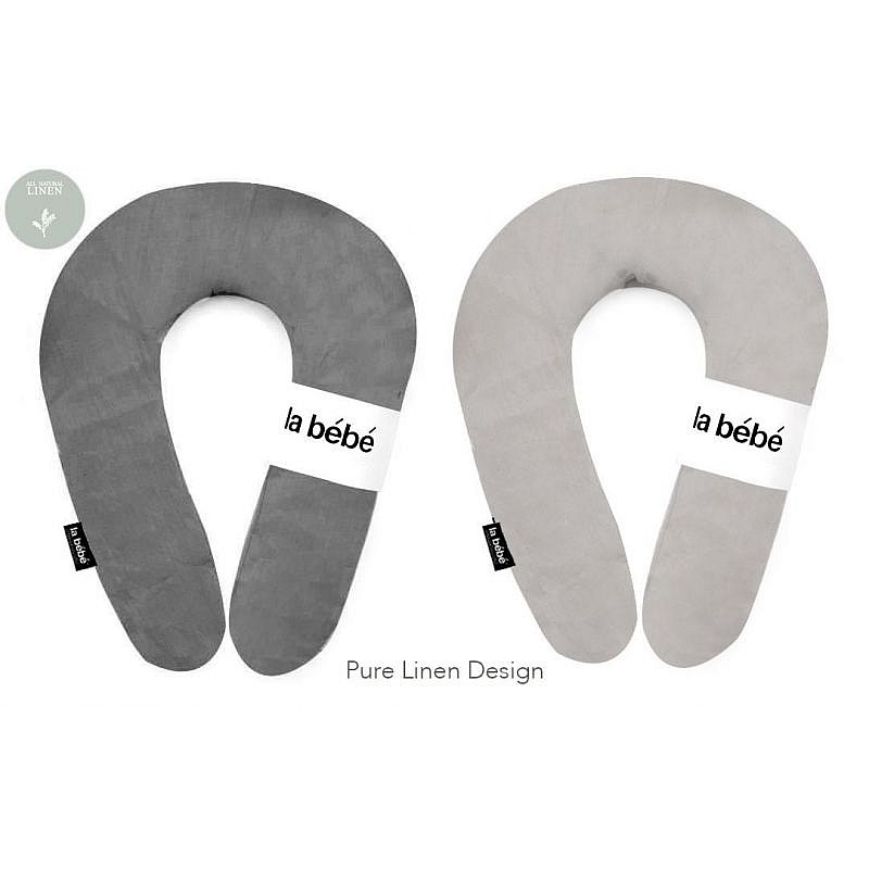 LA BEBE Snug Barošanas pakaviņš spilvens Dark Grey 20x70cm 78259