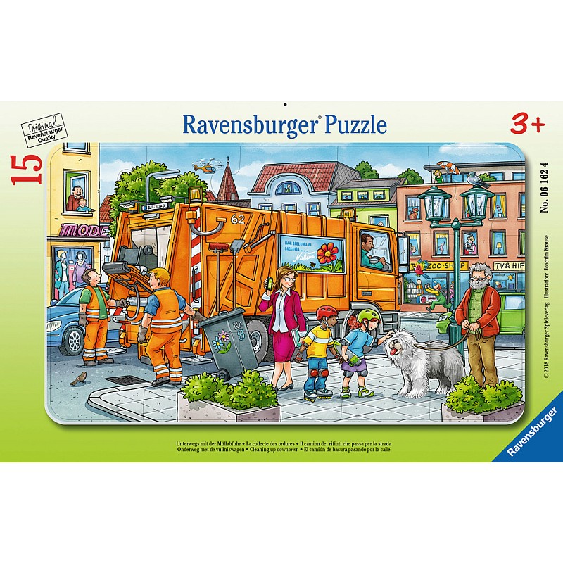 Ravensburger Plakanā puzle Atkritumu izvešana 15gb. 3+ R 06162