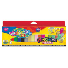 COLORINO CREATIVE Plastilīns 18 krāsas (jauktas krāsas zelts, sudrabs, spīdīgs, neons, mirdzošs + 6 galvenās krāsas), 57424PTR