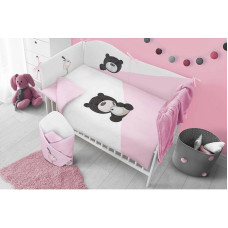 BELISIMA LILO&LO gultas veļas komplekts no 5 daļām 120x90/180cm,P02-0696 pink