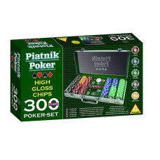 PIATNIK Настольная игра Покер: алюминиевый кейс 300 фишек