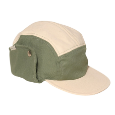 KIETLA Camper Cap UPF50 organiskās kokvilnas cepure NATURAL-GREEN, 1-2 gadi KC2GN